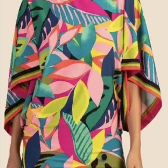Trina Turk rainforest, tropical palm, print swim tunic dress beach cover-up NWT - Picture 1 of 2